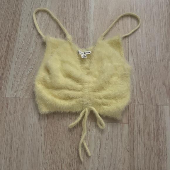 For Love And Lemons Tops - For Love And Lemons Sunny Fuzzy Crop Top